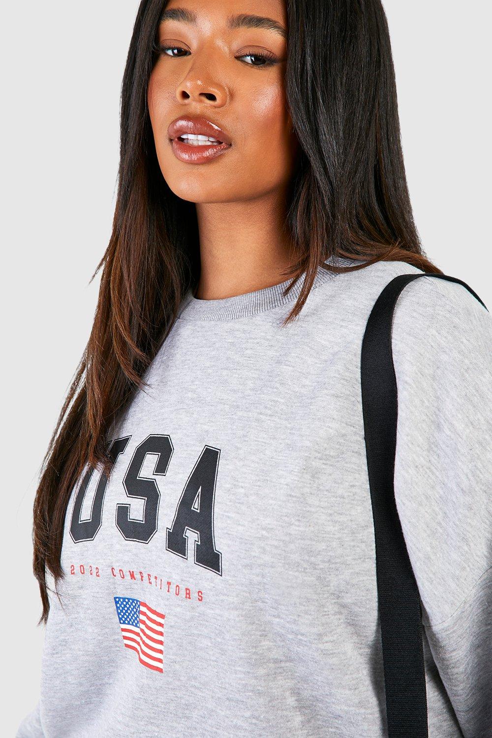 Plus Usa Oversized Sweater boohoo USA